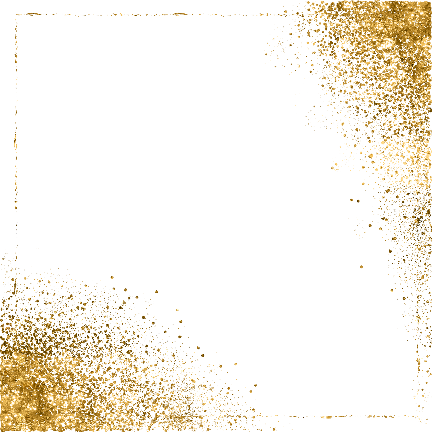 Splashed gold in a square frame